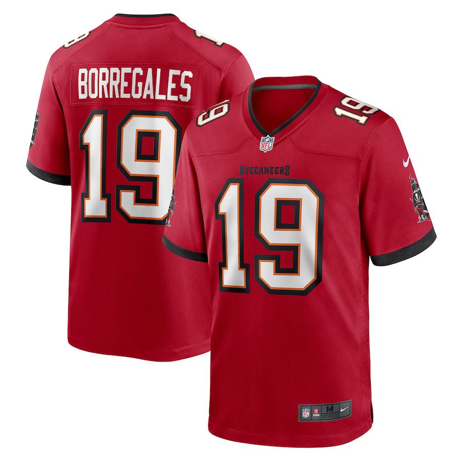 Men Tampa Bay Buccaneers #19 Jose Borregales Nike Red Game NFL Jersey->tampa bay buccaneers->NFL Jersey